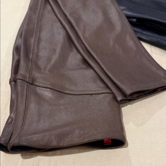 TWO pairs of SPANX Shiny (Brown and Black ) Leggings - Picture 5 of 6